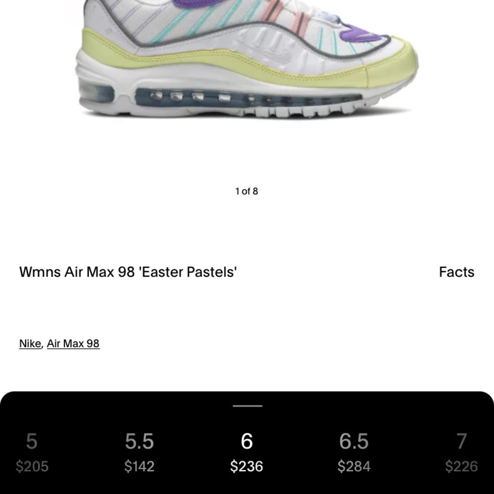 Host pick Colorful Nike Air Max 98 Easter Pastels Women sz 6.5 - Picture 10 of 10